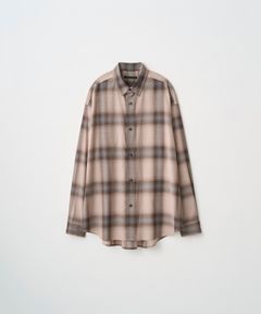 LIGHTWEIGHT OMBRE CHECK SHIRT（BEIGE）