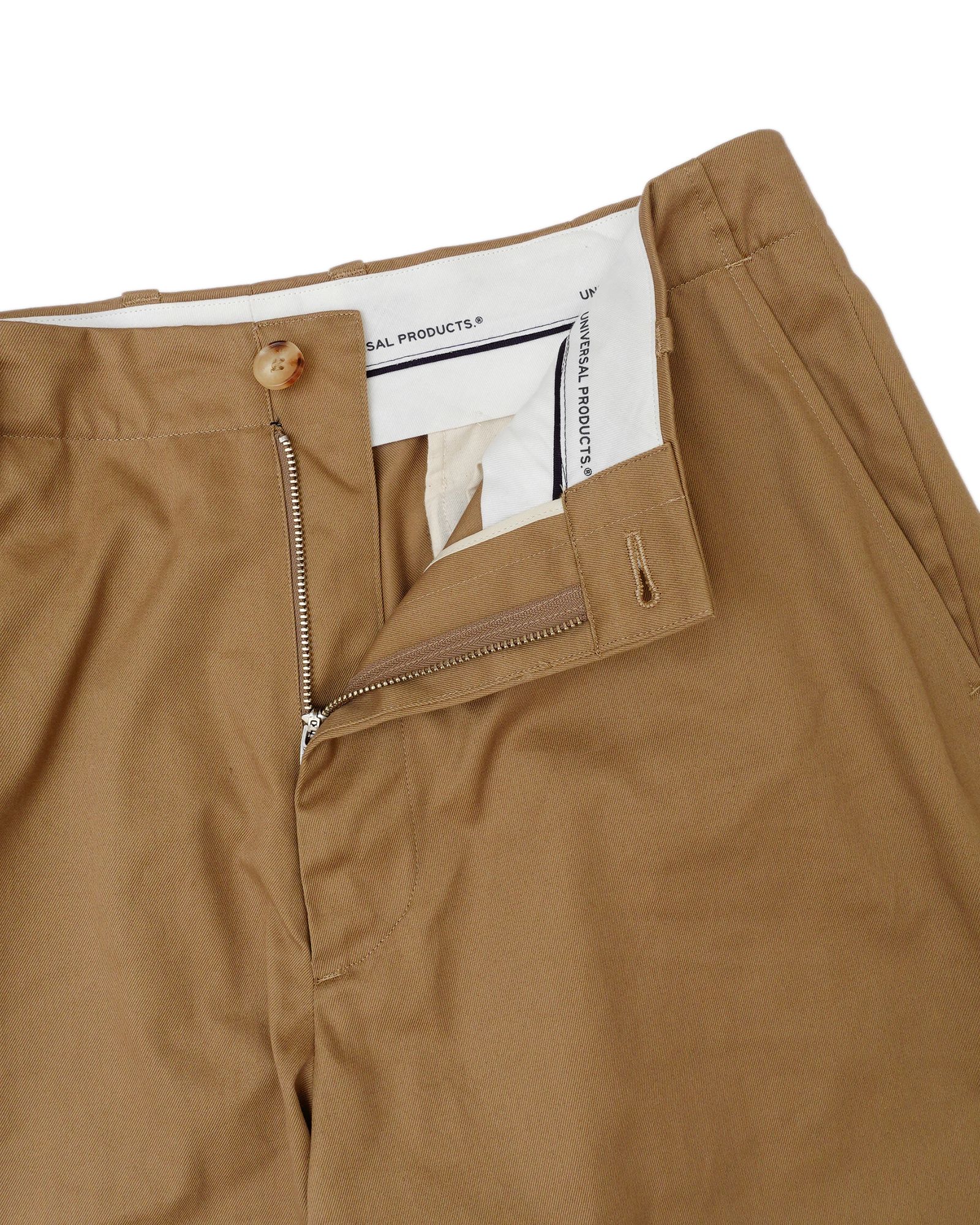 NO TUCK CHINO SHORTS（CAMEL）