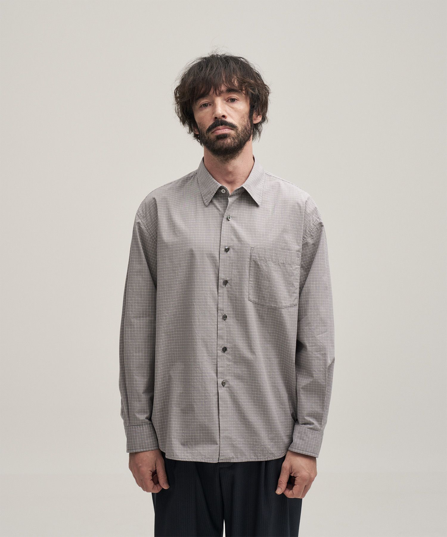 Ordinary Check Shirt（MID GRAY）
