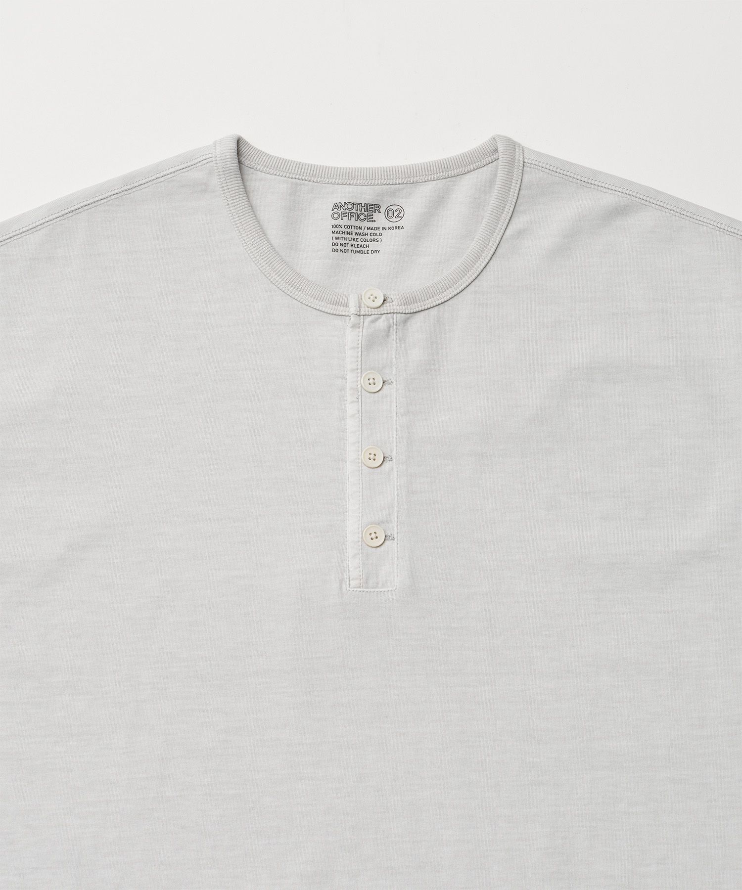 French Henry Neck Garment Tee（DOVE GRAY）