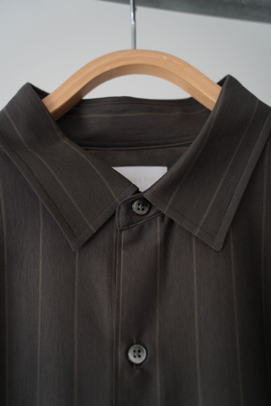 46G Atmosphere Stripe Shirt / ストライプシャツ / GREY