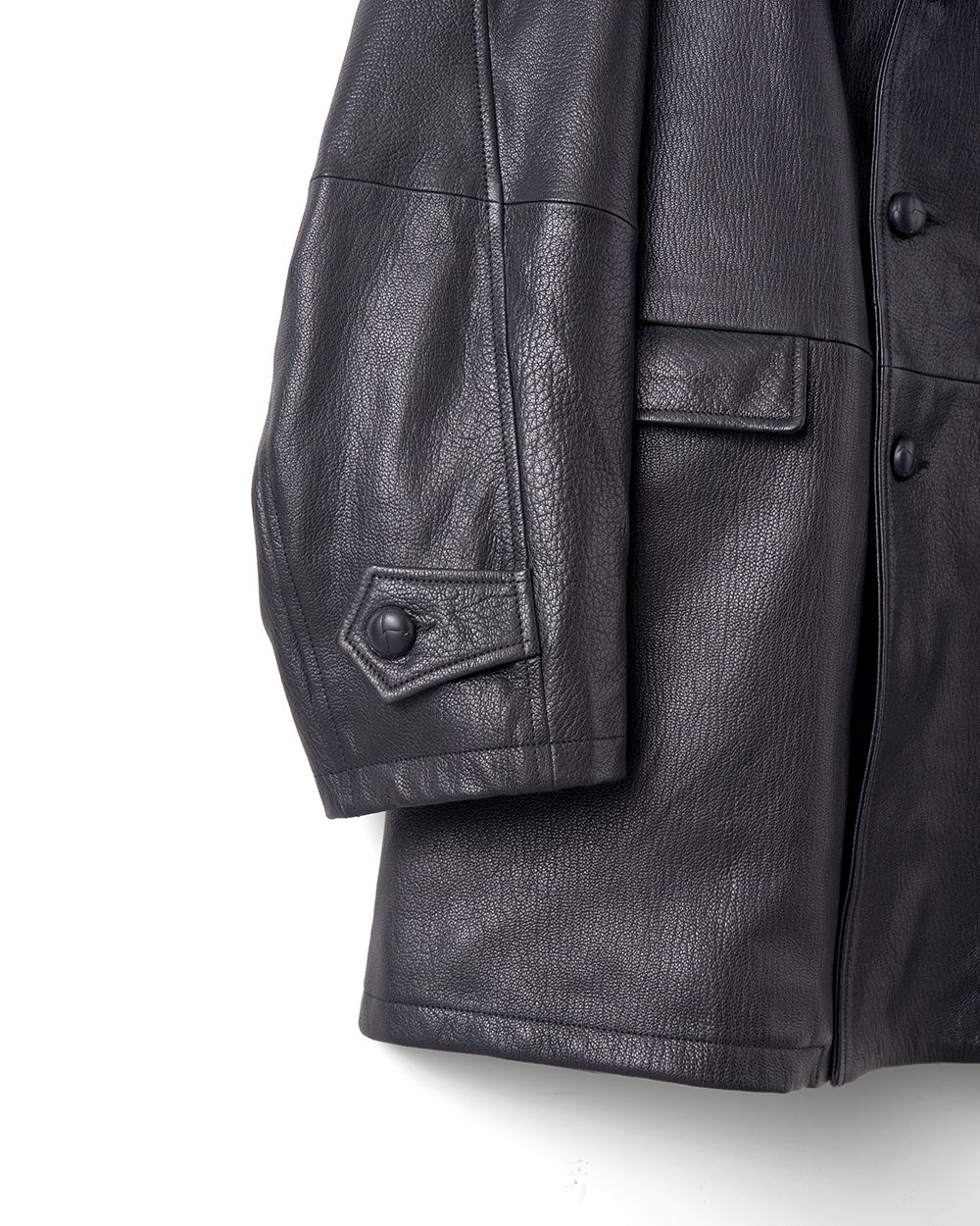 CCU LEATHER FORMAN COAT（BLACK）