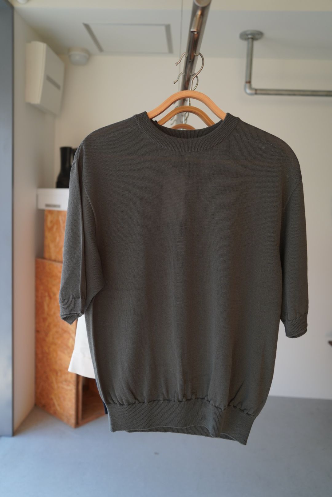 WIDE KNIT T-SHIRT(GRAY)