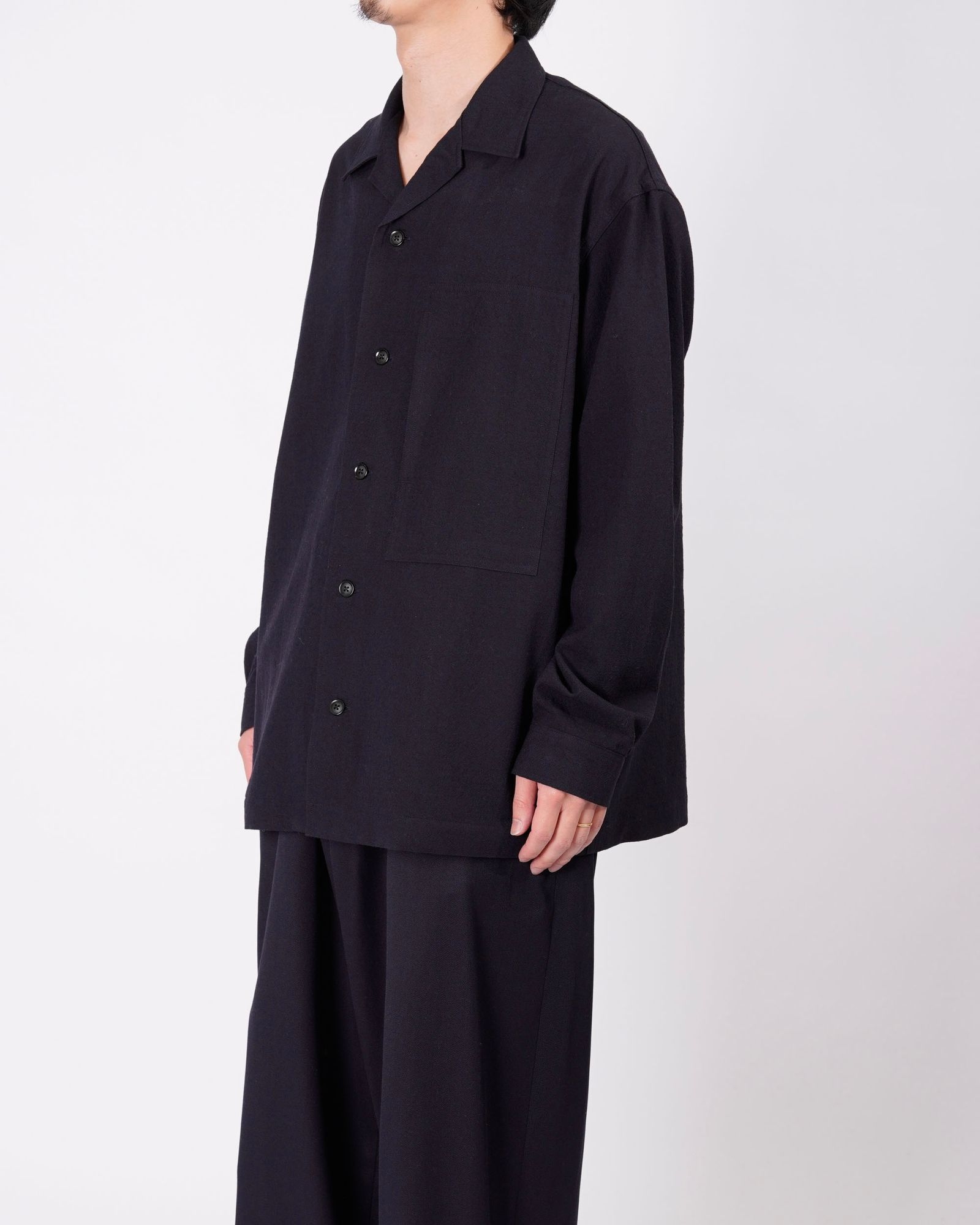 WOOL SHIRTS / ウールシャツ / NAVY