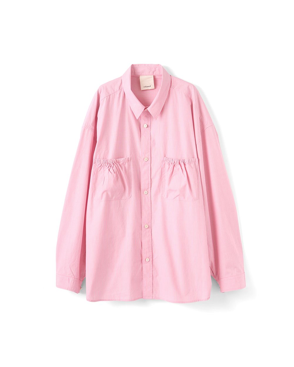 WRIST PATCH WIDE SHIRT "STRIPE"（RED）