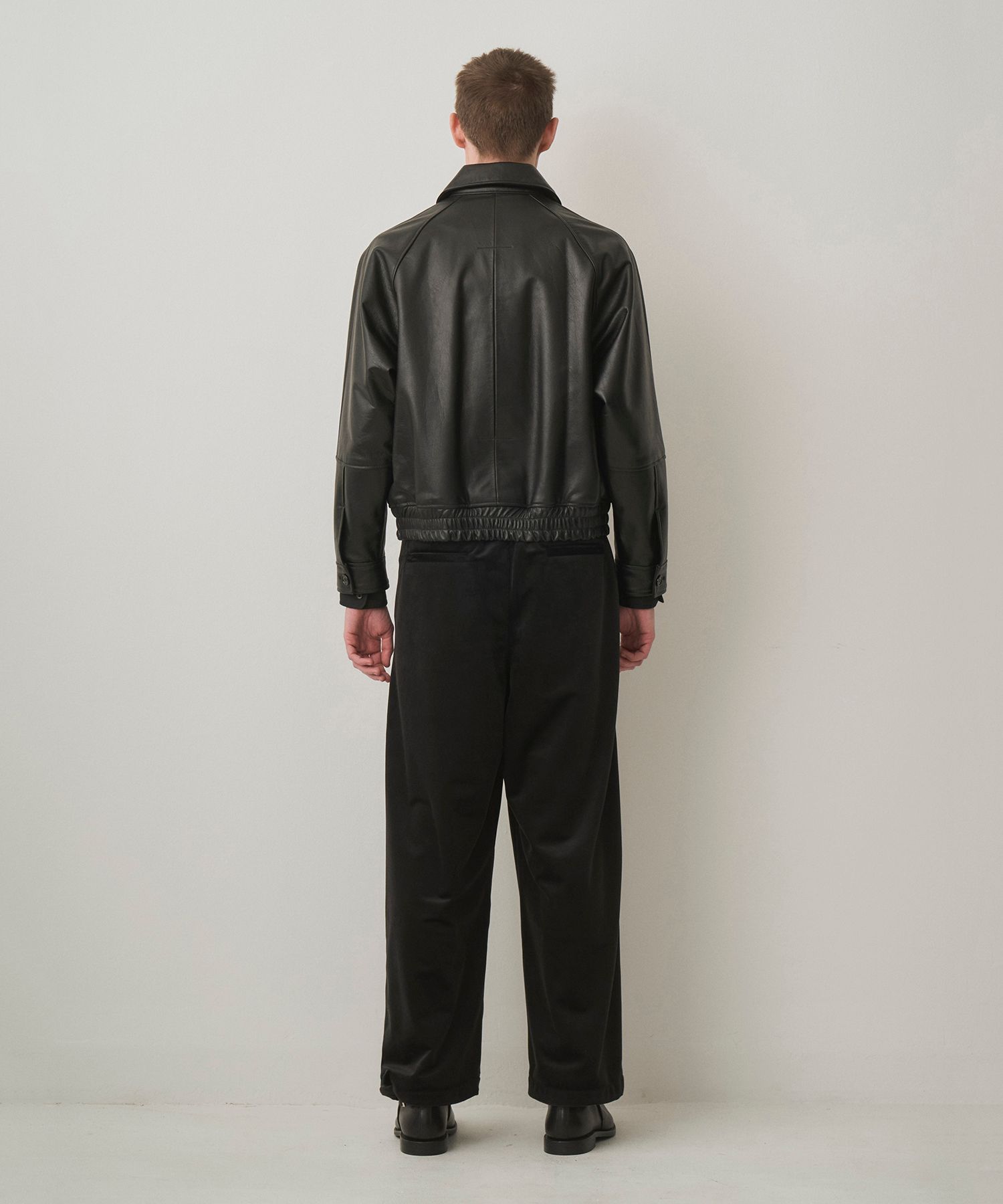 VEIL LEATHER JACKET（BLACK）
