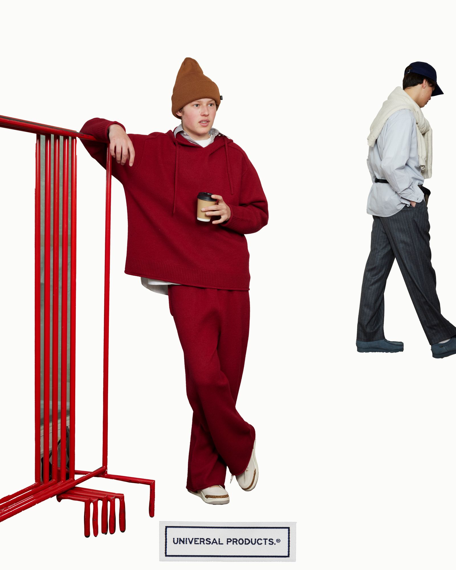 FELTED MERINO WOOL FOODIE KNIT（RED）