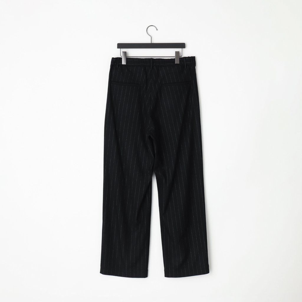 36G Wool Stripe Trouser（BLACK）
