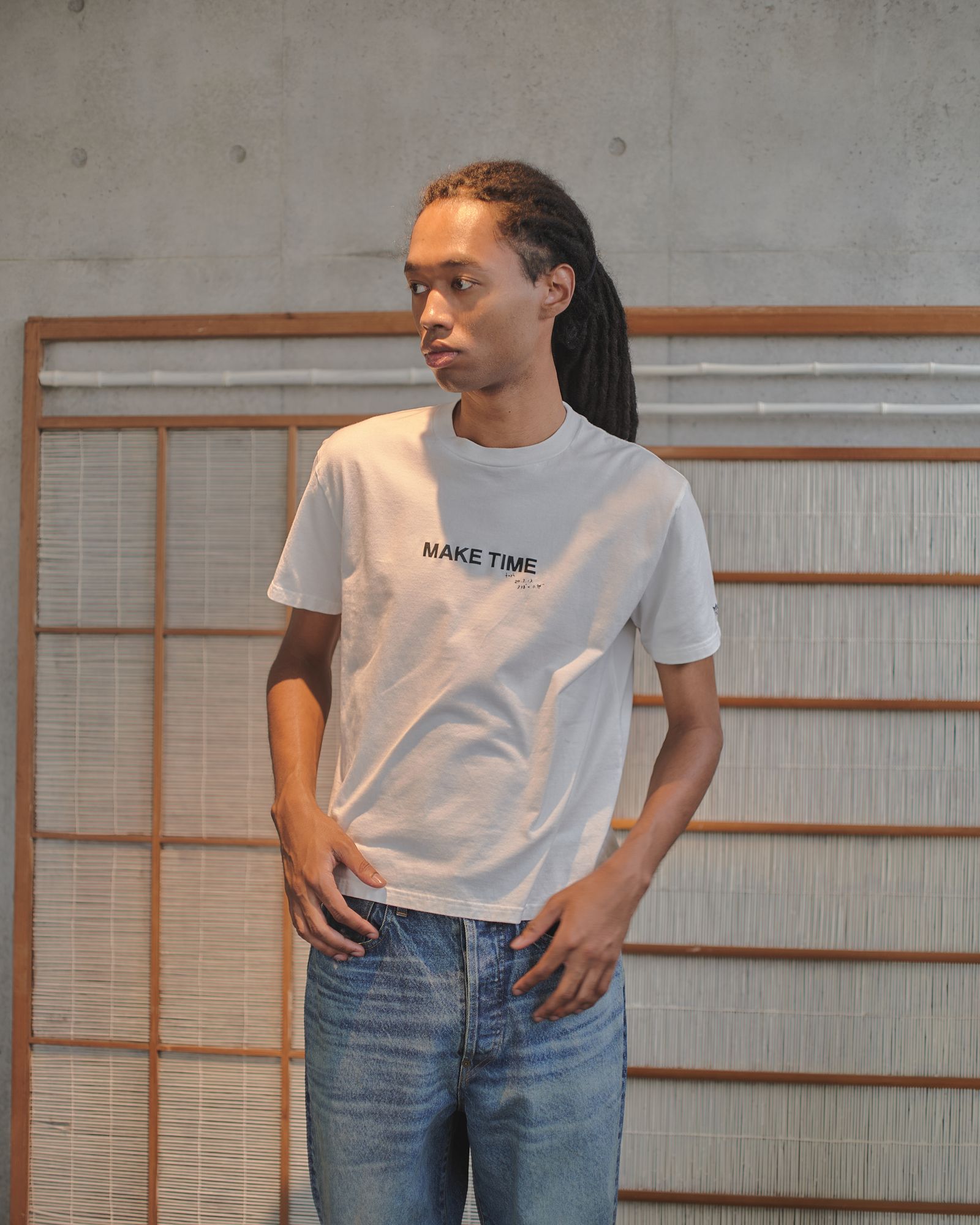 MAKE TIME TEE（WHITE）
