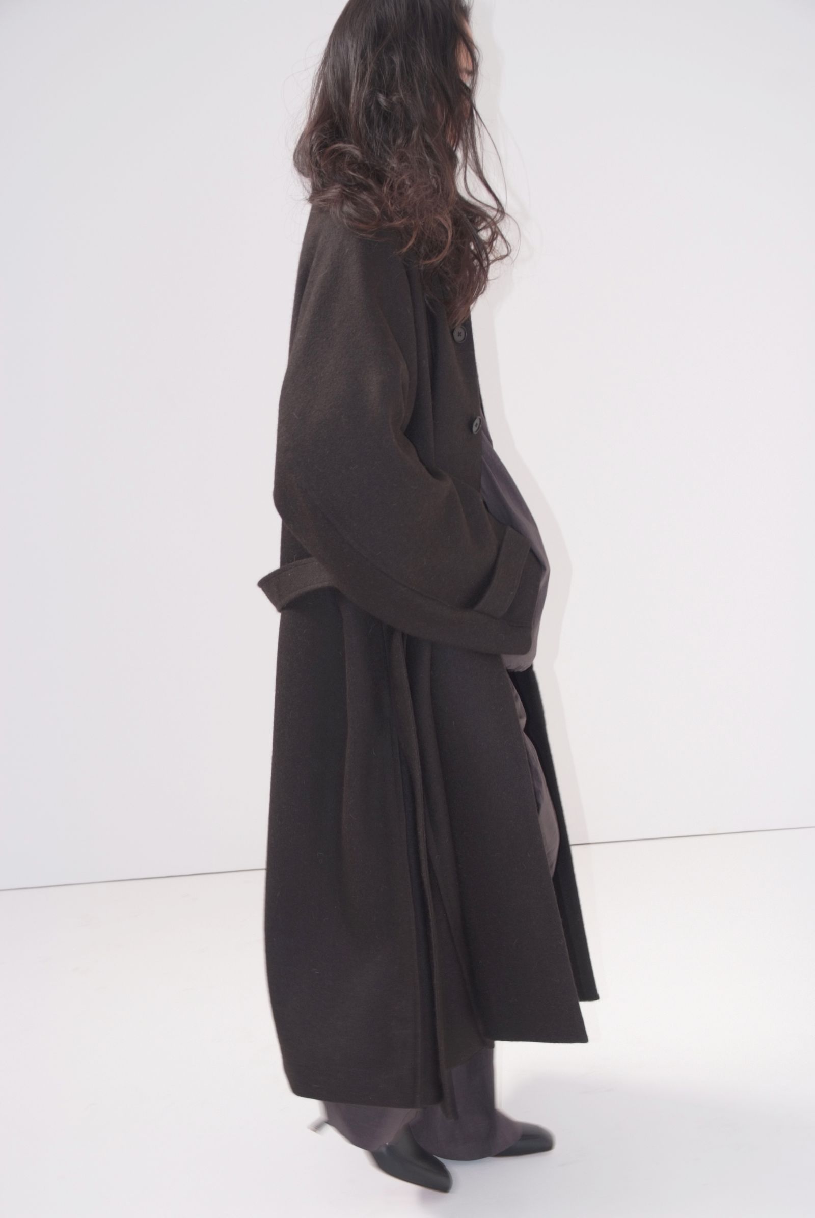 ALPACA OVERSIZE BALMACAN COAT（BROWN）