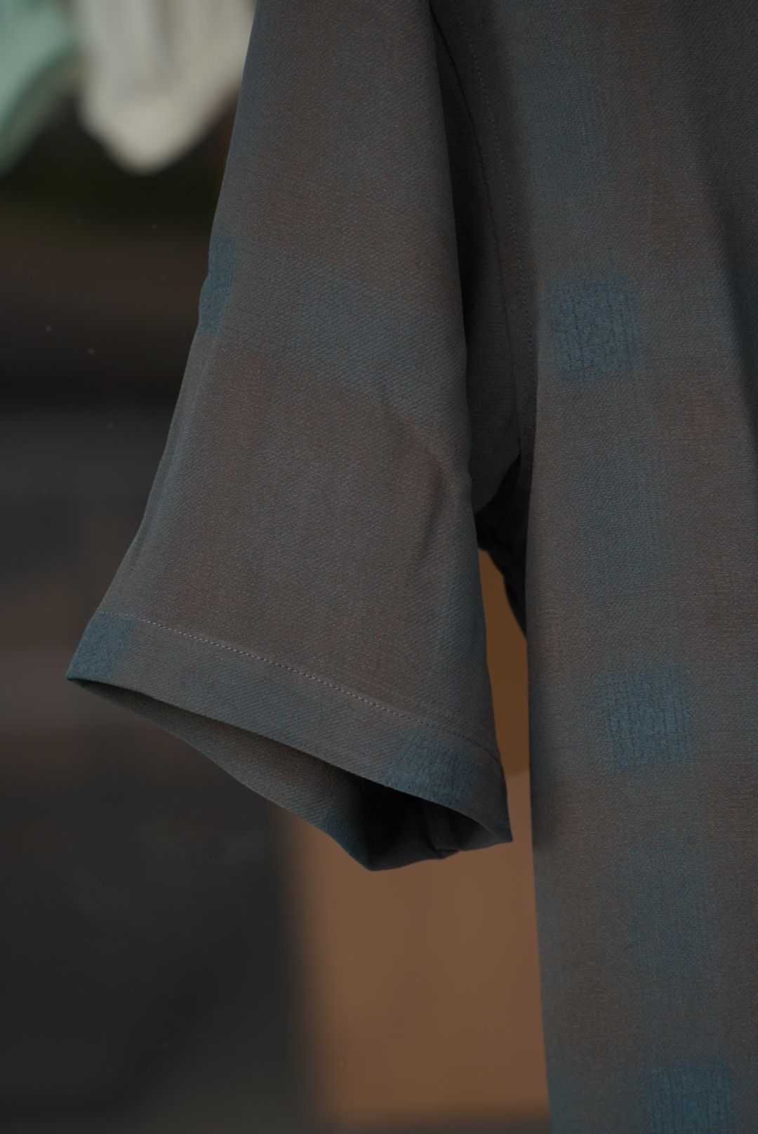 OPEN COLLOR S/S SHIRTS（BROWN)