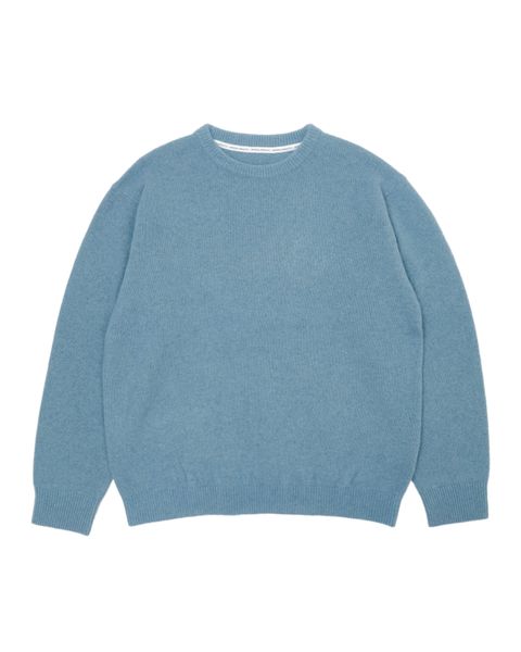 FOX CREW NECK KNIT（BLUE）