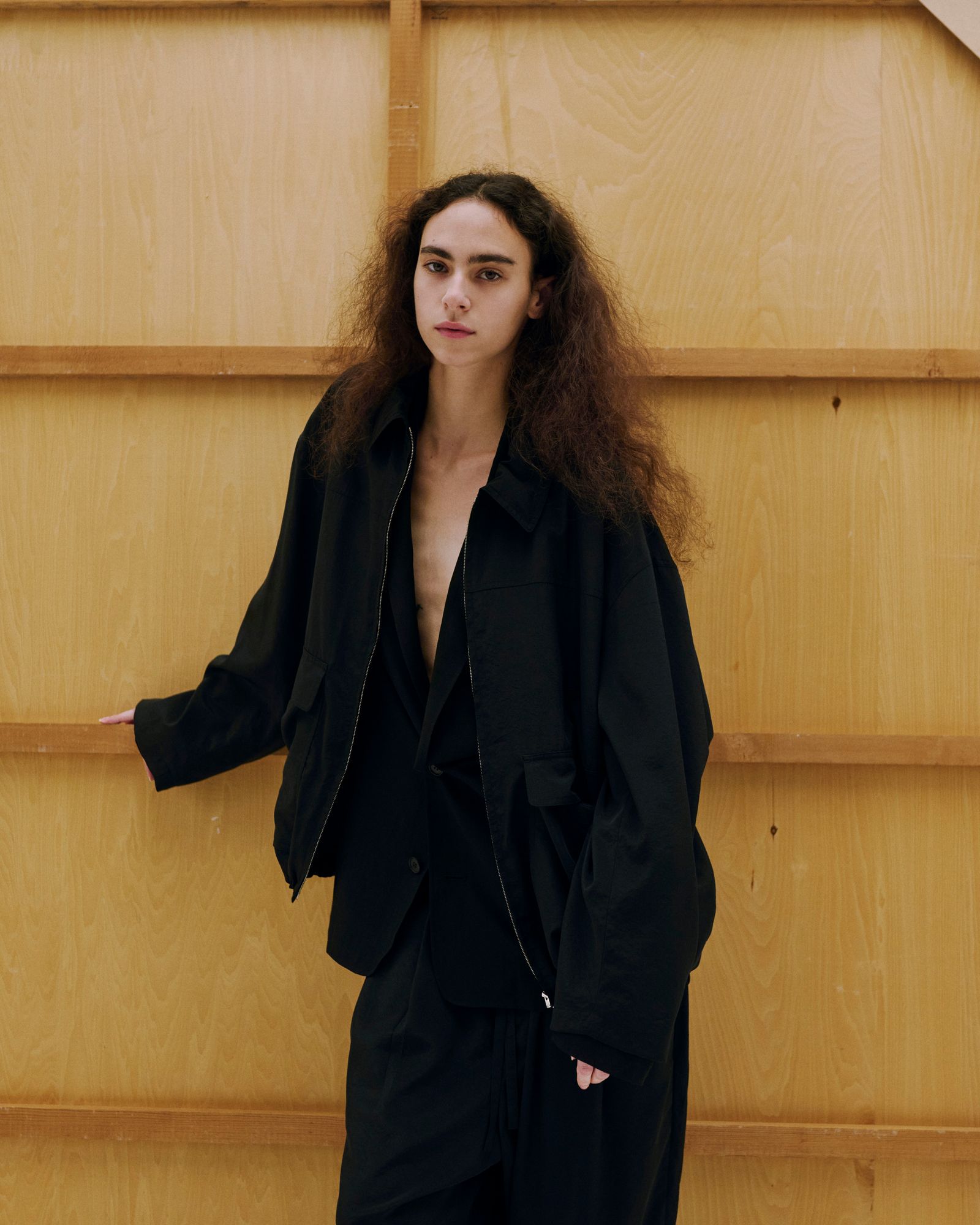 SALT SHRINK CUPRO WORK JKT（BLACK）