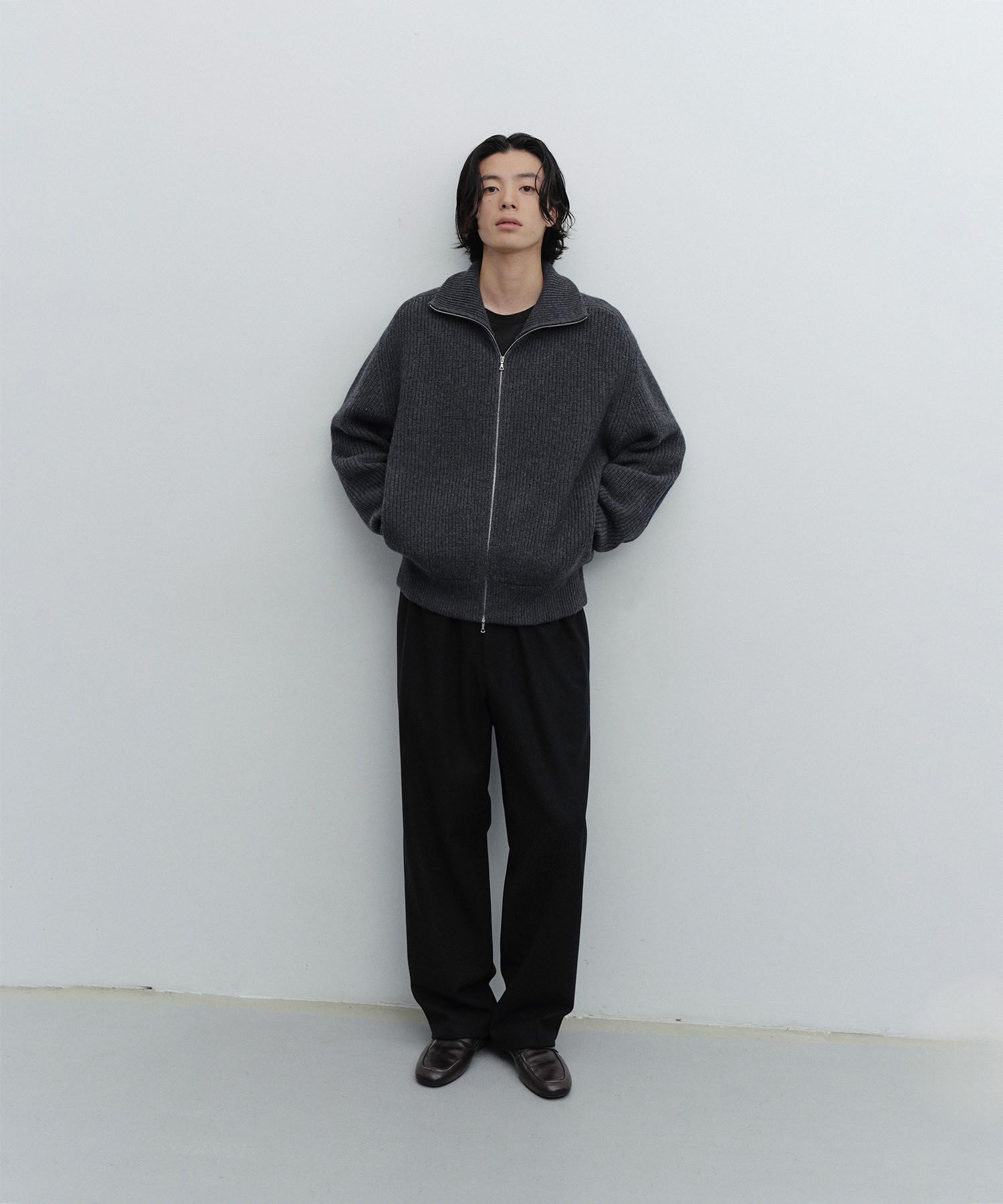Driving Knit Blouson（HEATHER GRAY）