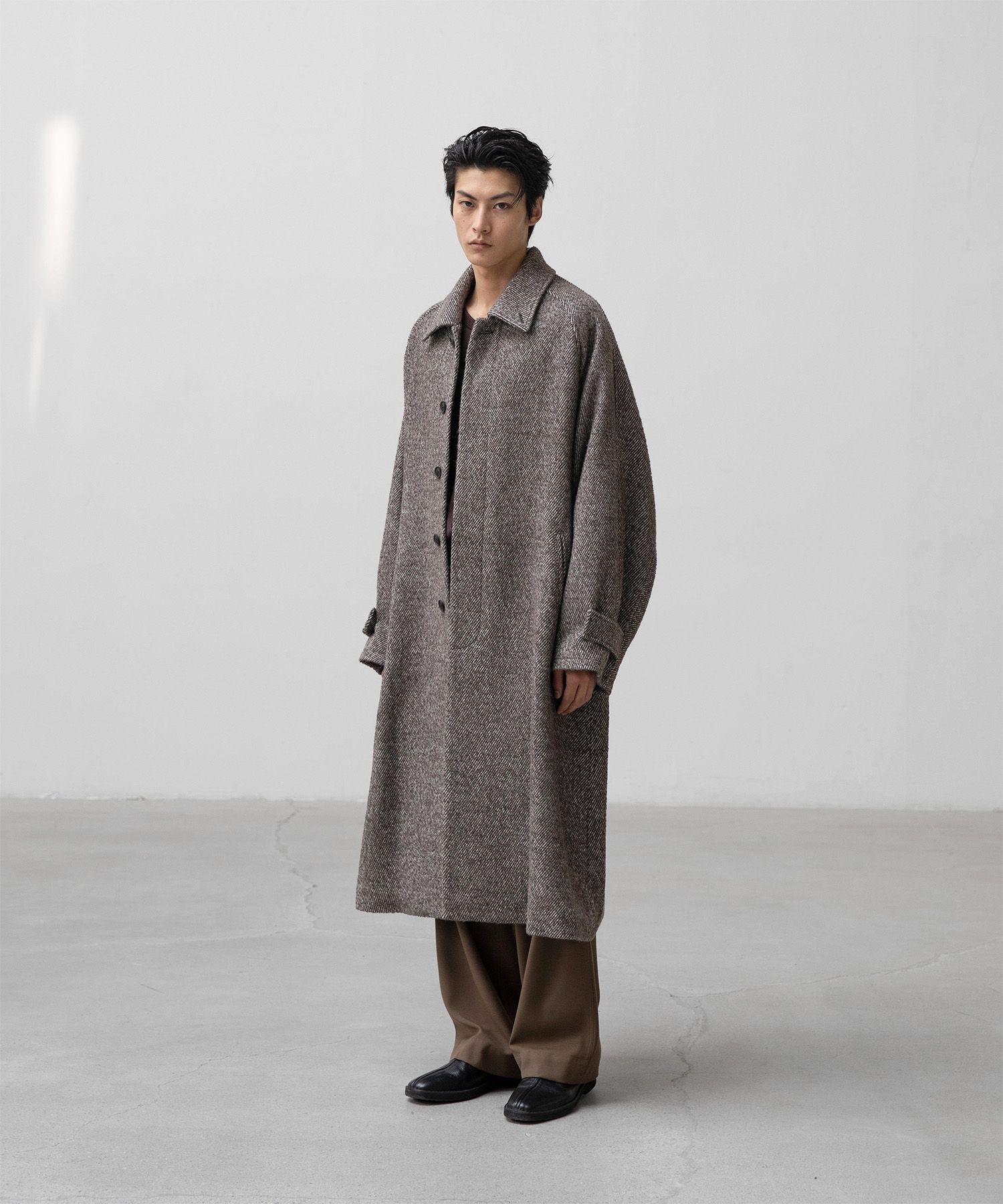 Torre Italian Wool Belted Coat（Brown）