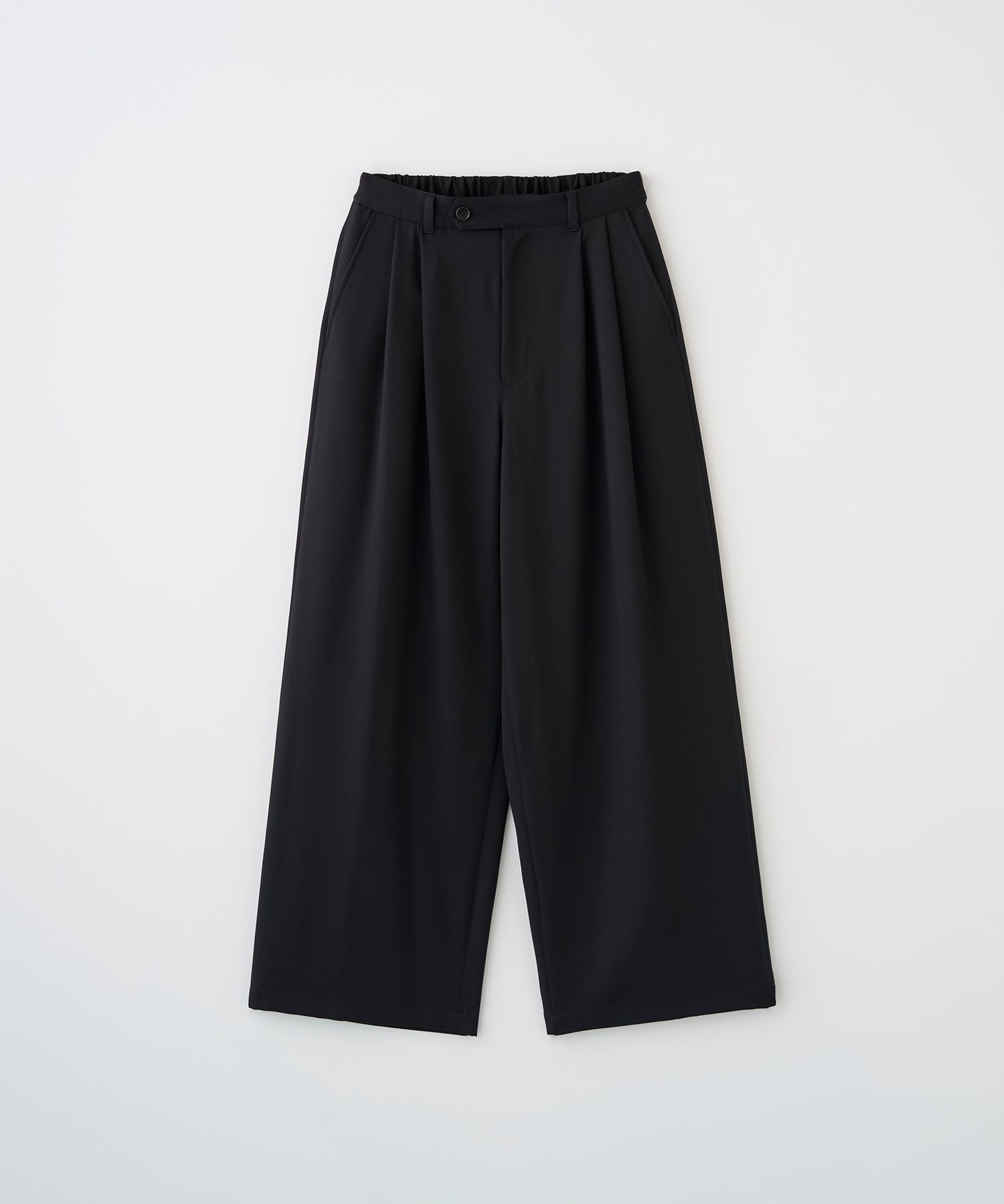 2TUCK WIDE EASY PANTS（BLACK）