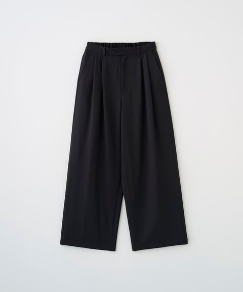 2TUCK WIDE EASY PANTS（BLACK）