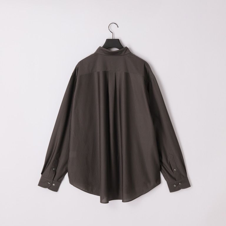 46G Stripe Atmosphere Shirt（CHARCOAL BROWN）