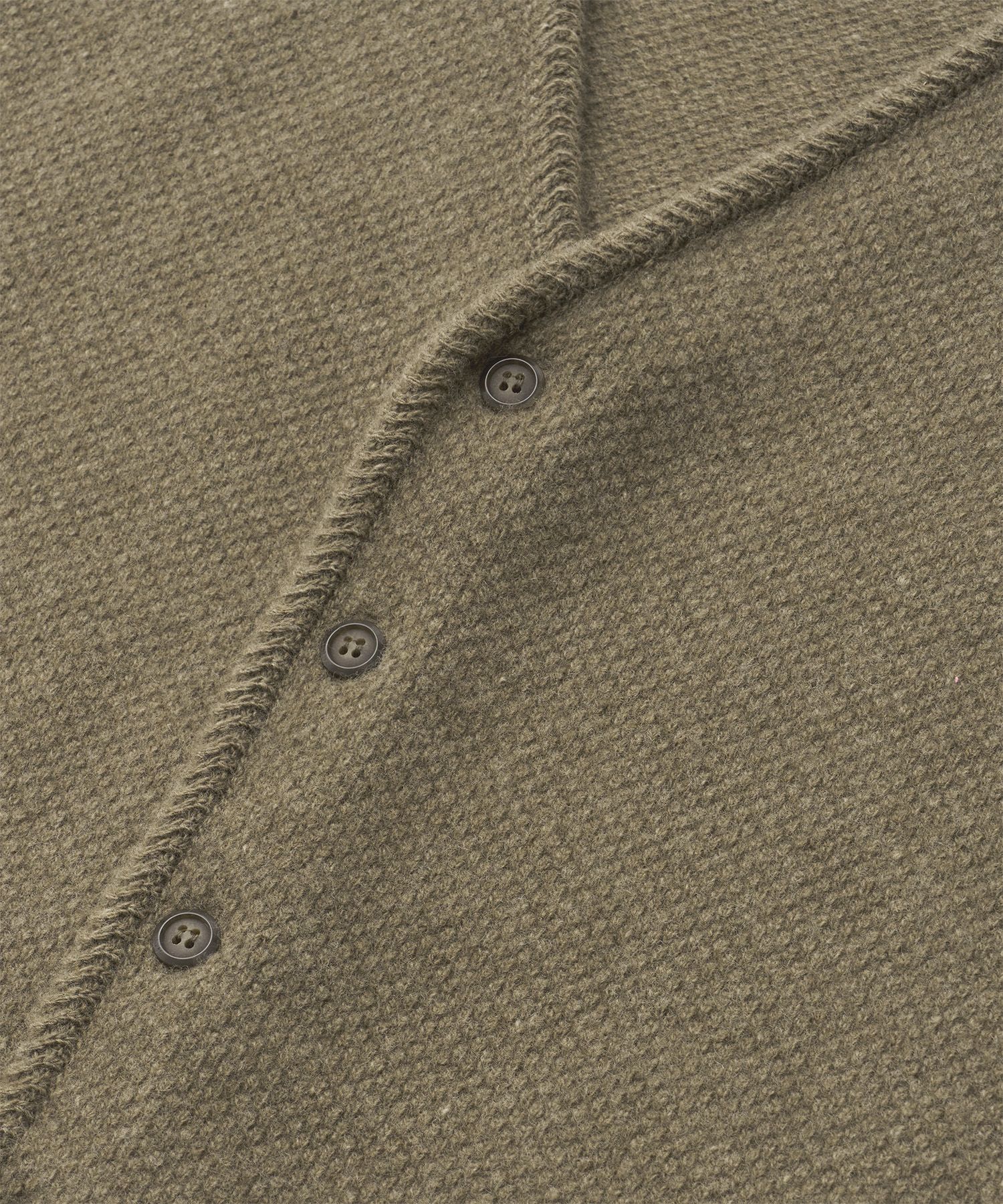 Moss Stitch V-Neck Cardigan（Olive）