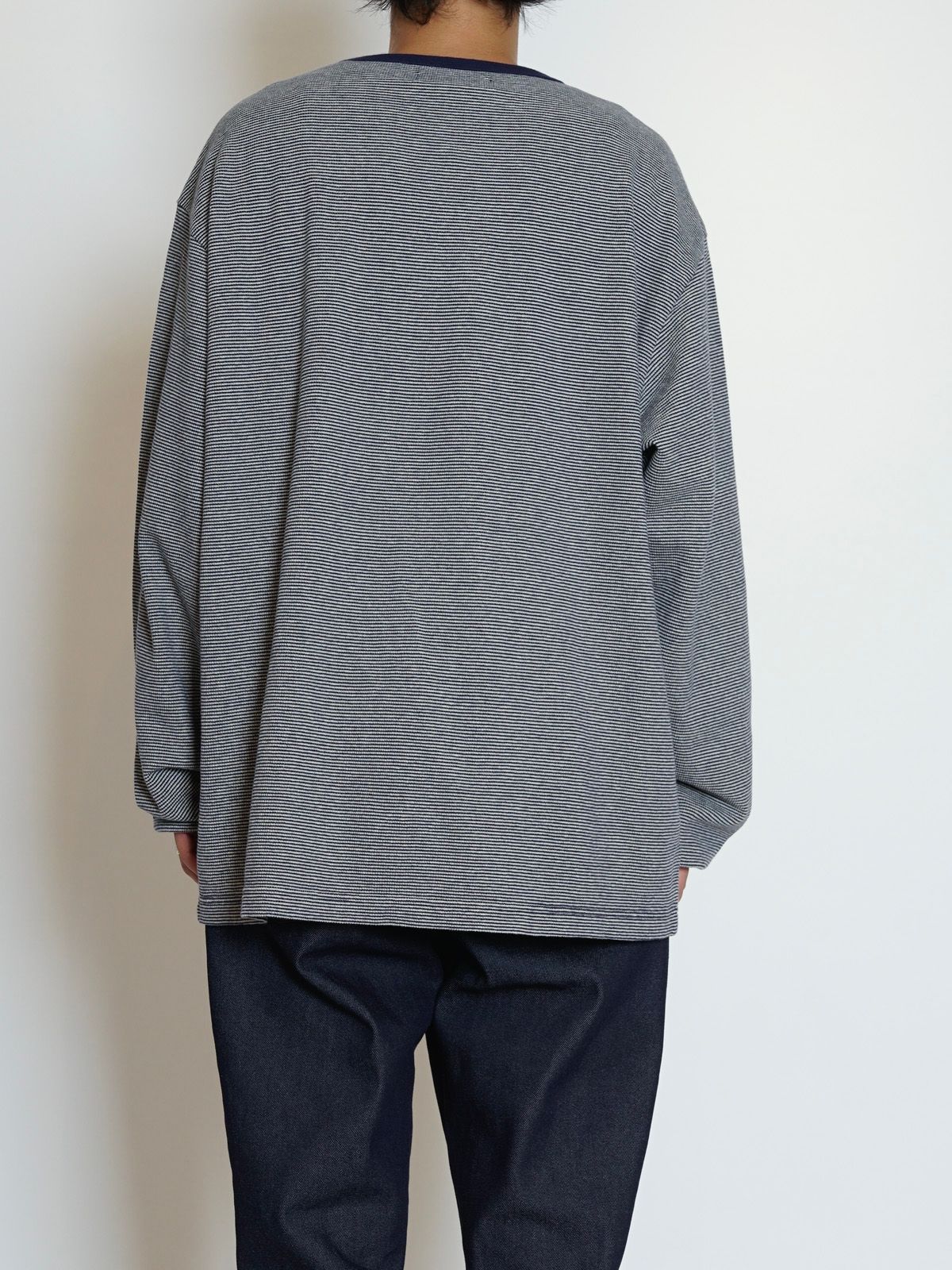 V NECK L/S TSHIRTS（NAVY）