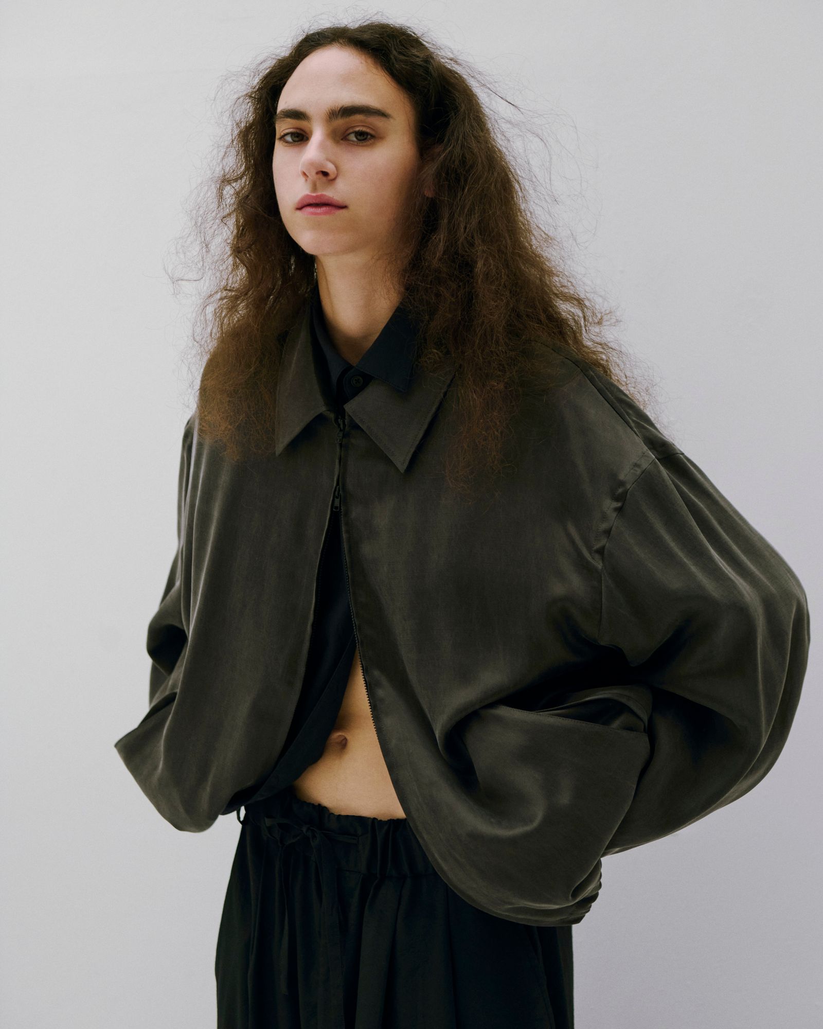 Cupro Drizzer JKT（GRAY）