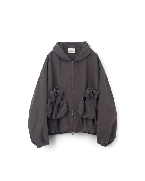 "KINCHAKU" DUCK HOODIE / パーカー / CHARCOAL