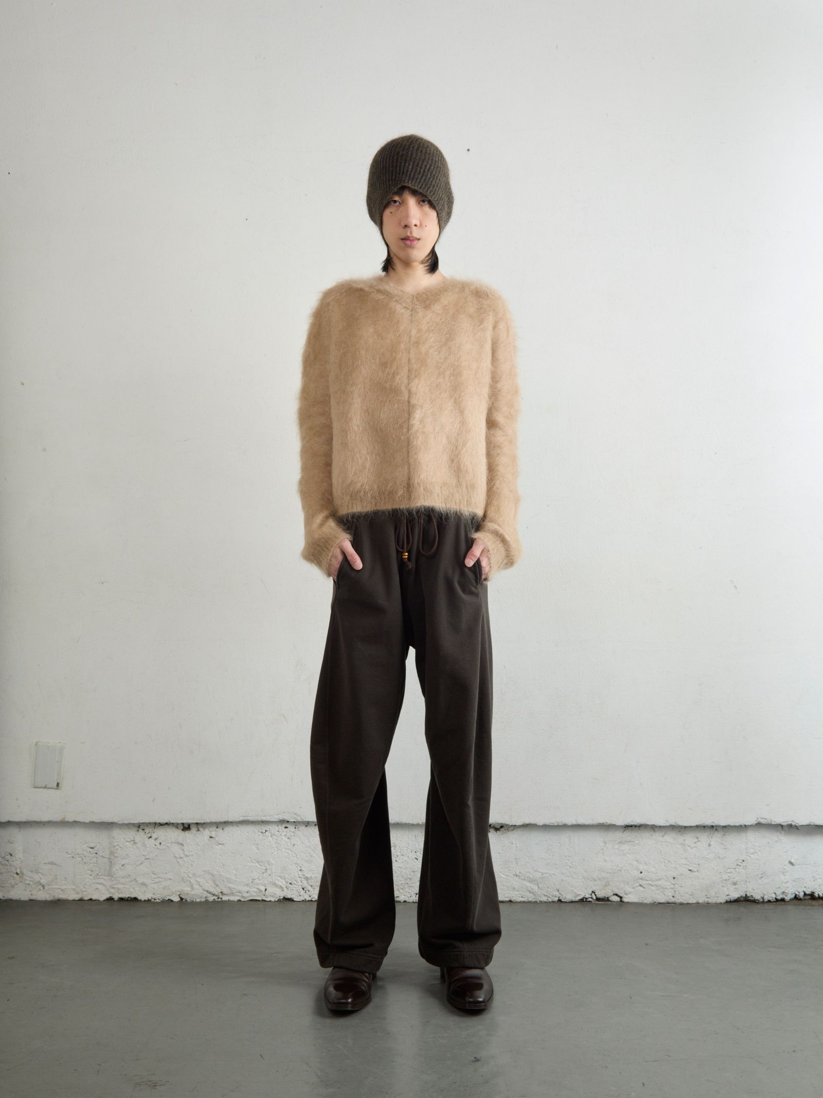 3D TWISTED LOUNGE PANTS（DARK BROWN）