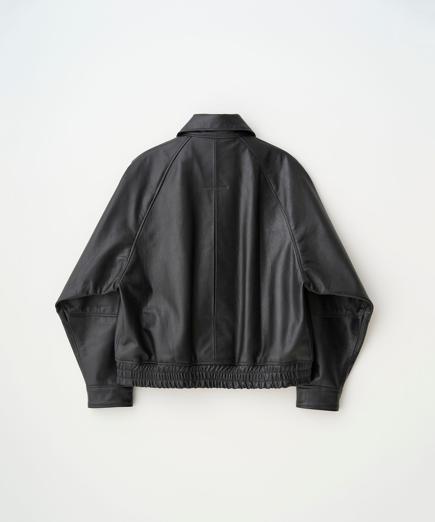 VEIL LEATHER JACKET（BLACK）