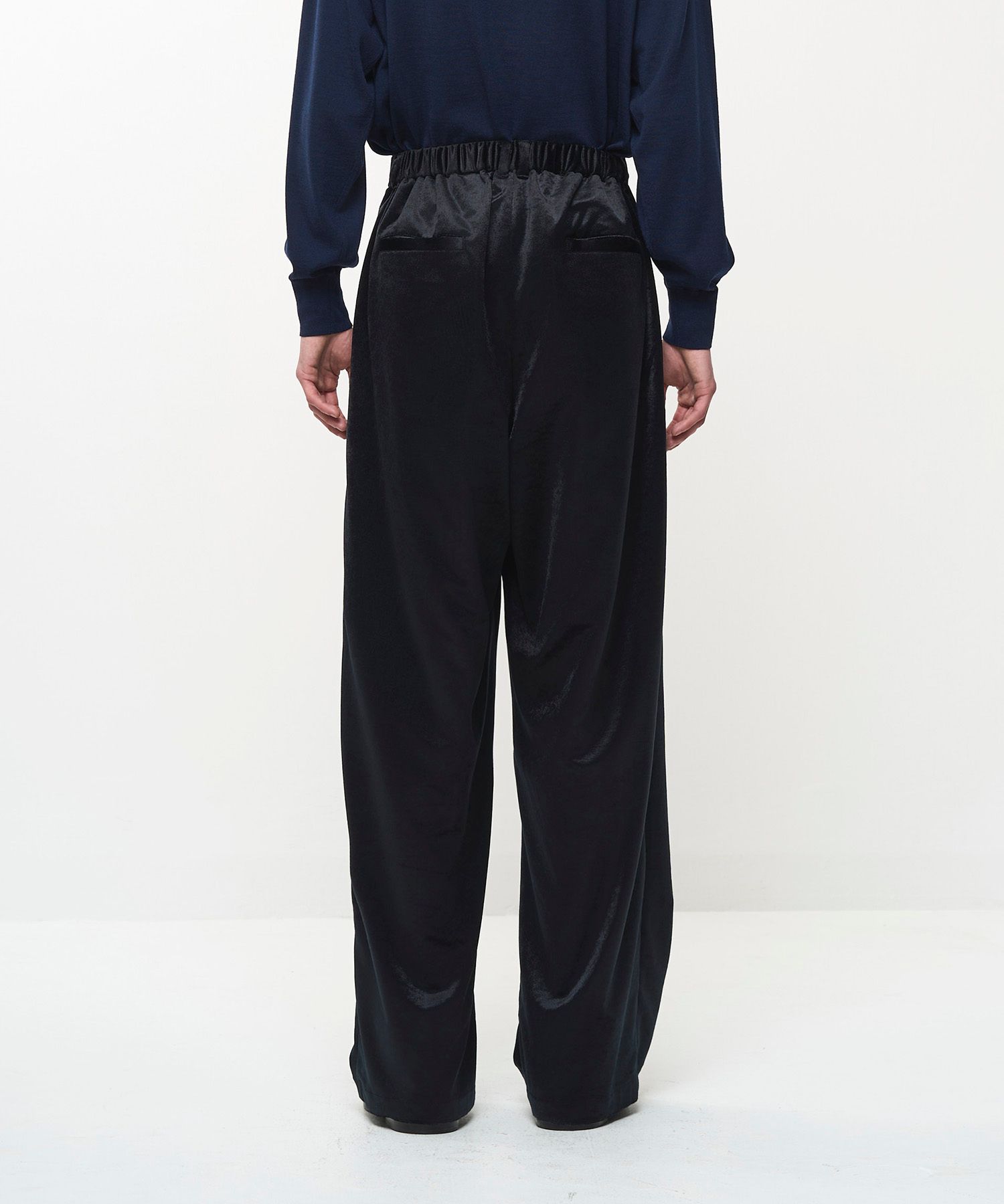 2TUCK WIDE EASY PANTS（BLACK）