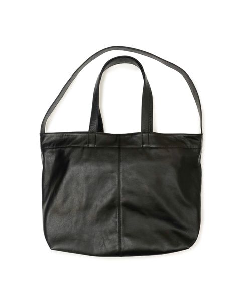 LEATHER BAG / ショルダートートバッグ / BLACK