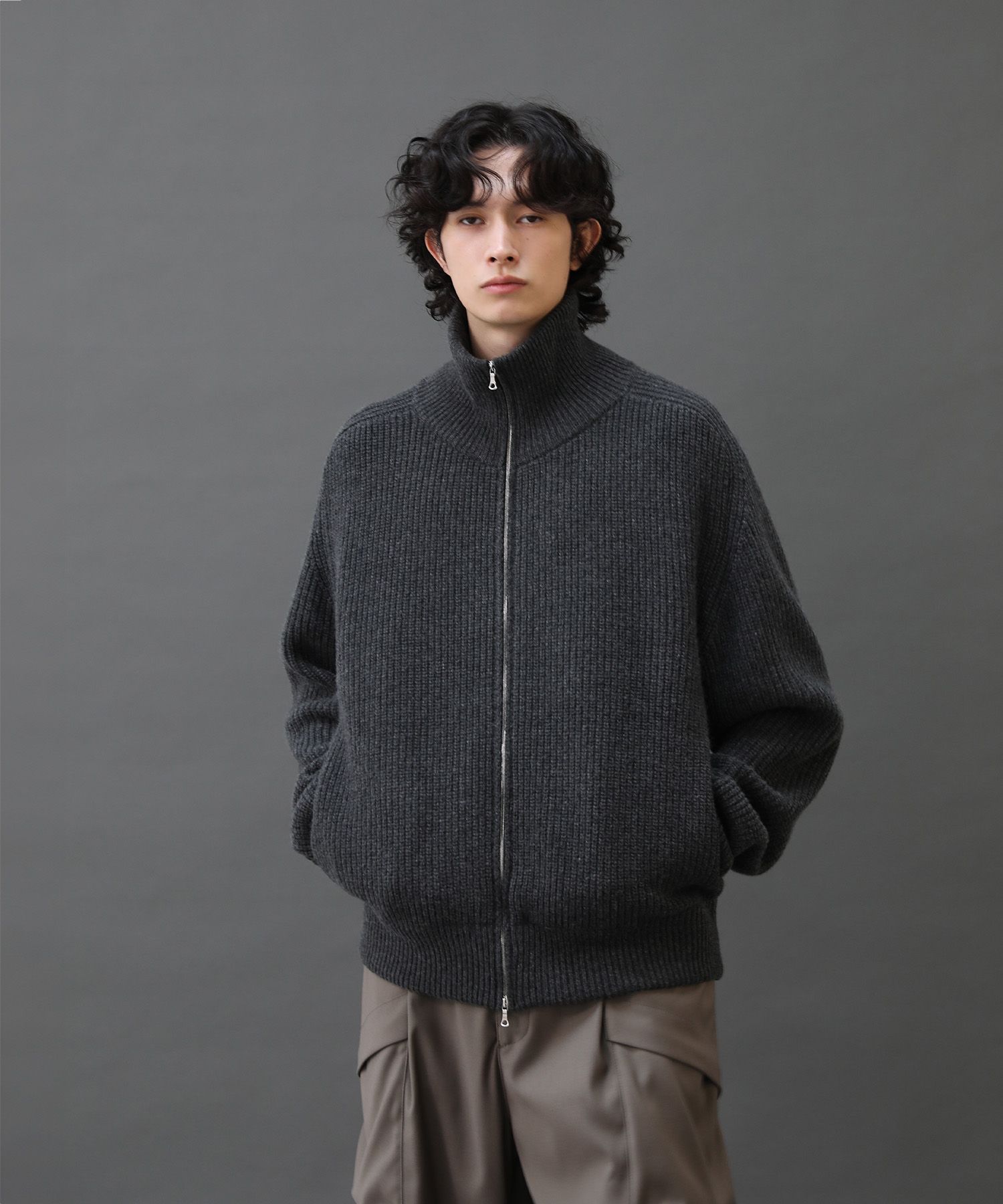 Driving Knit Blouson（Heather Gray）