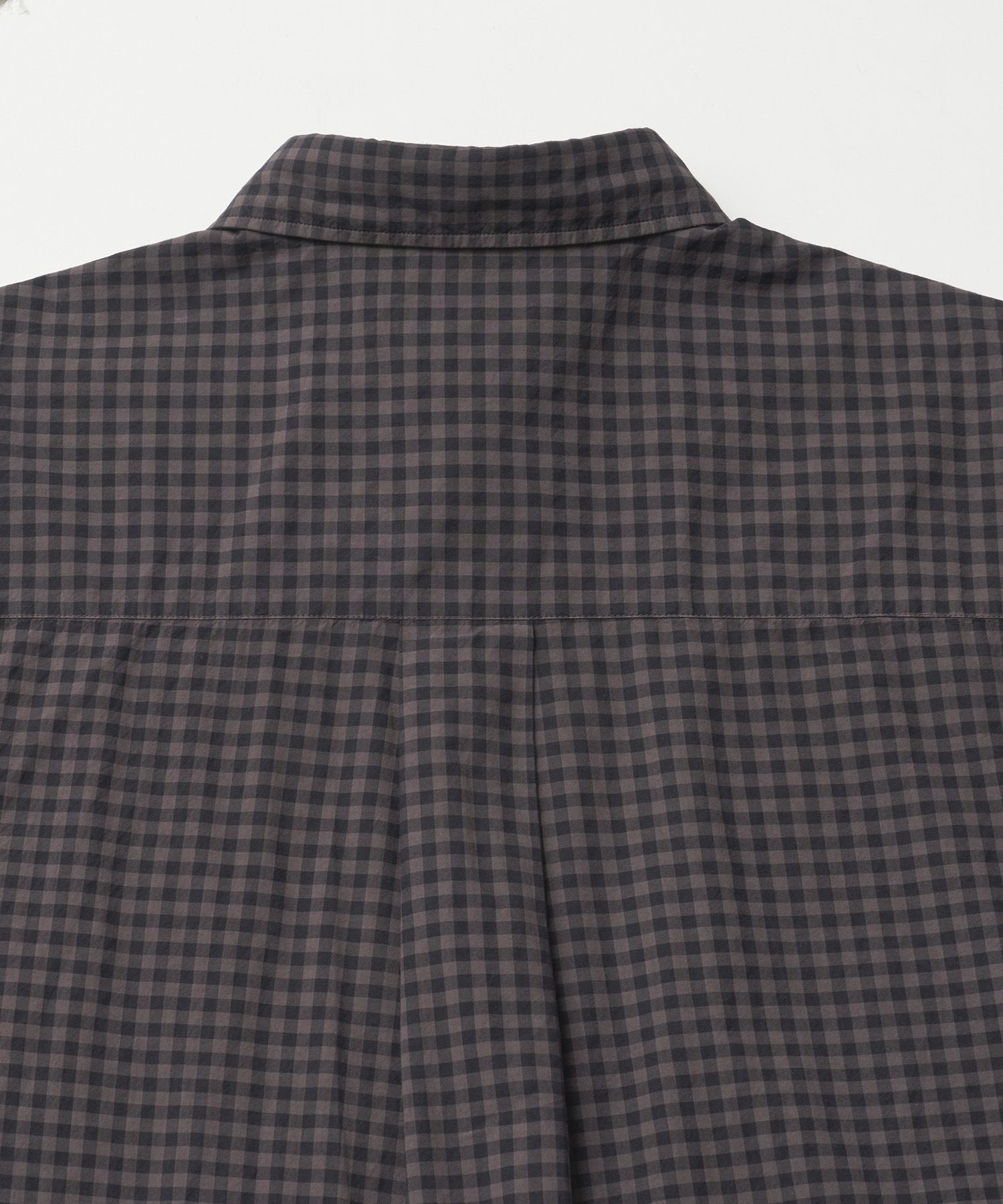 Huge Gingham Check Shirt（CHARCOAL BROWN）