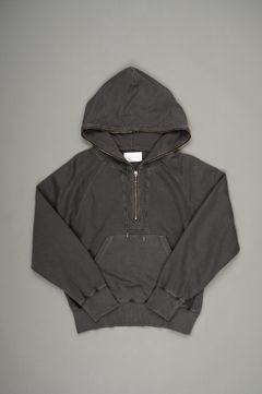 rocessed Half-Zip Sweat Hoodie（GRAY）