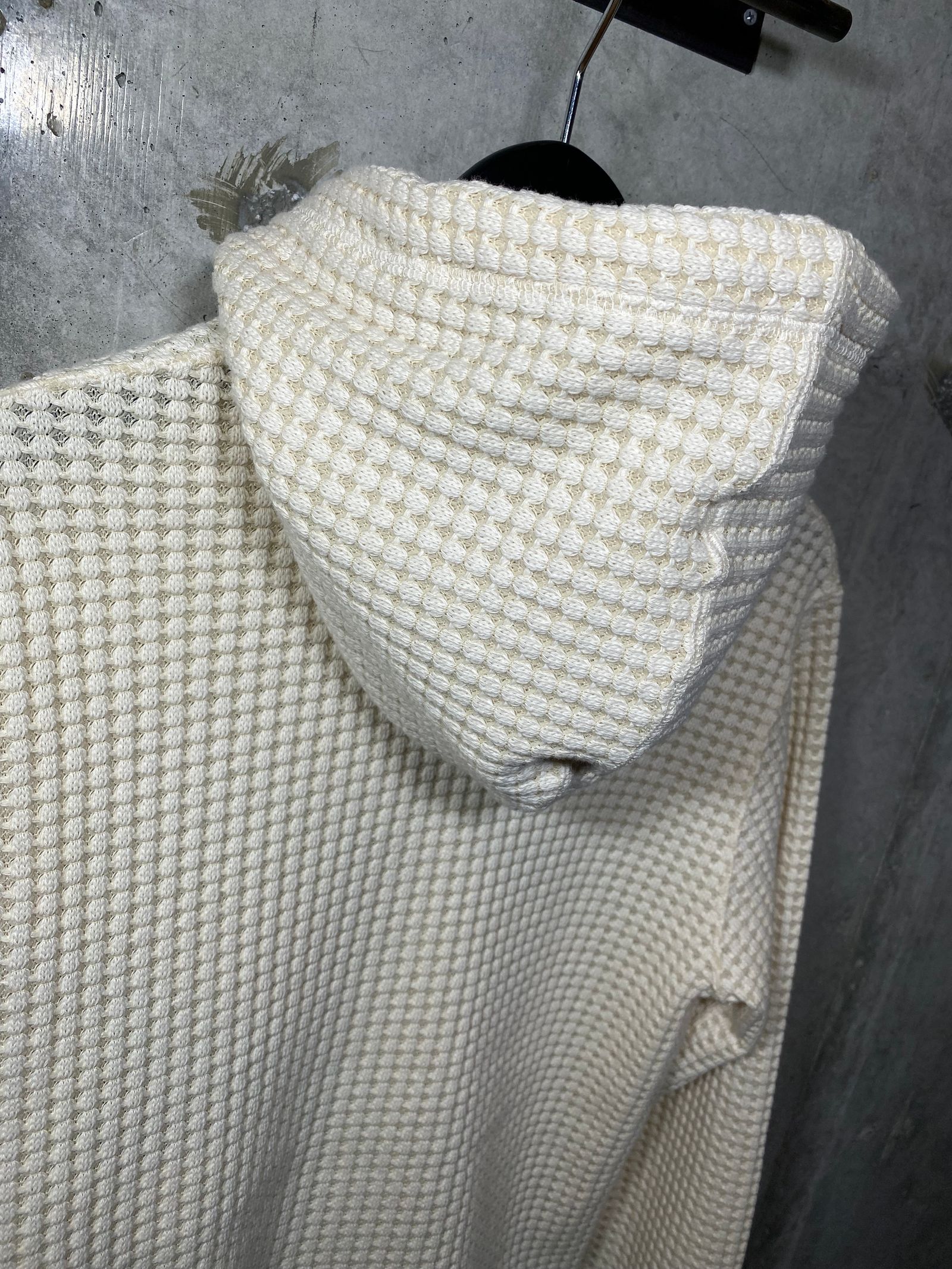 ONI WAFFLE HOODIE/CREAM /MSEA24S5043