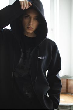 Raphael Cardboard Zip Parka / Black