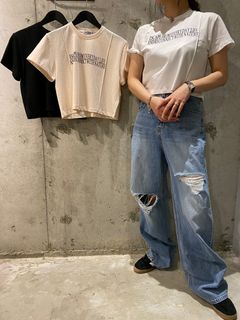 ショート丈TEE/ライトピンク