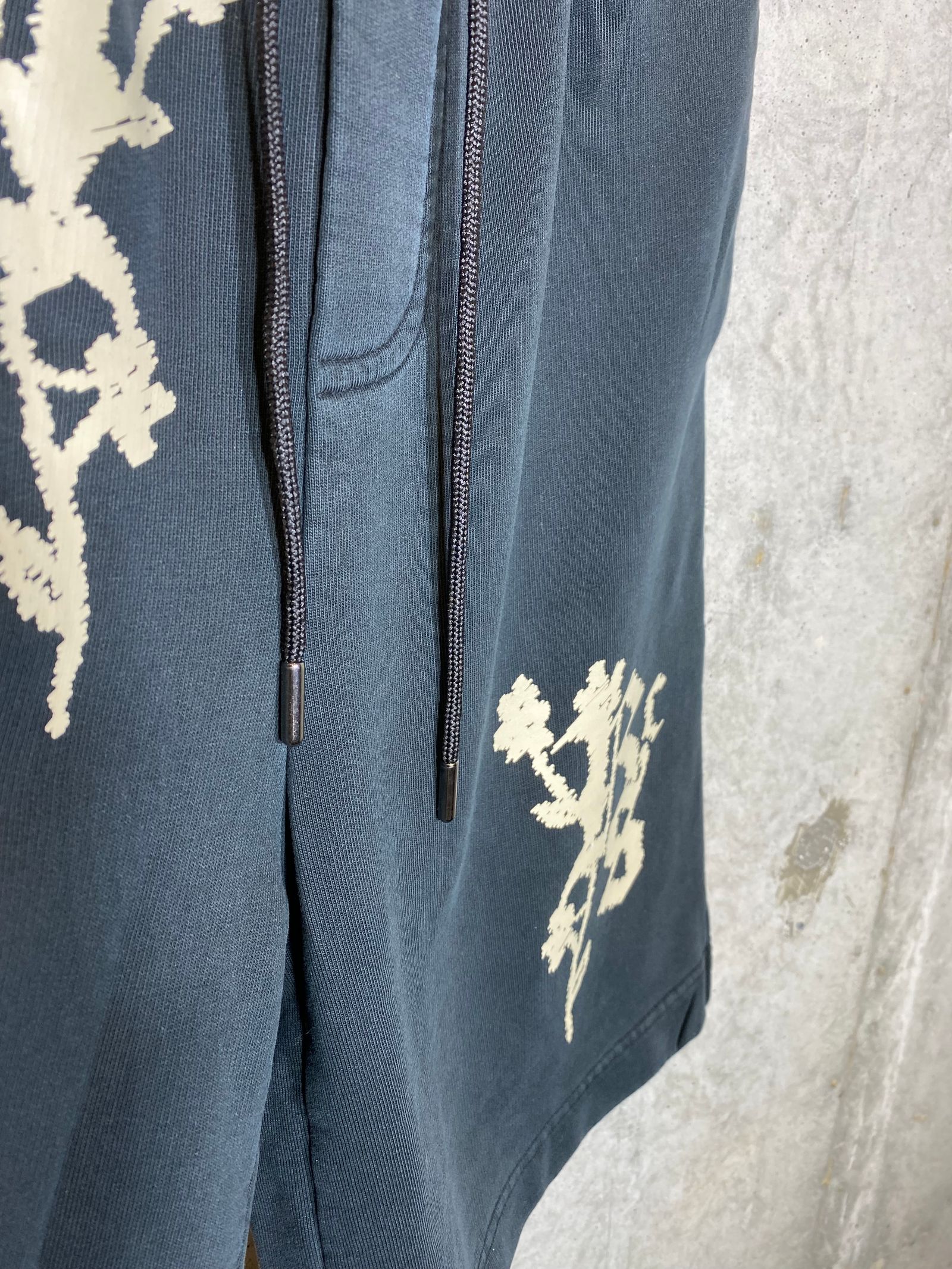 FLEECE SHORT PANT/FLOWER BLACK