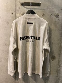 ESSENTIALS L/S Tshirt(LIGHT OATME)