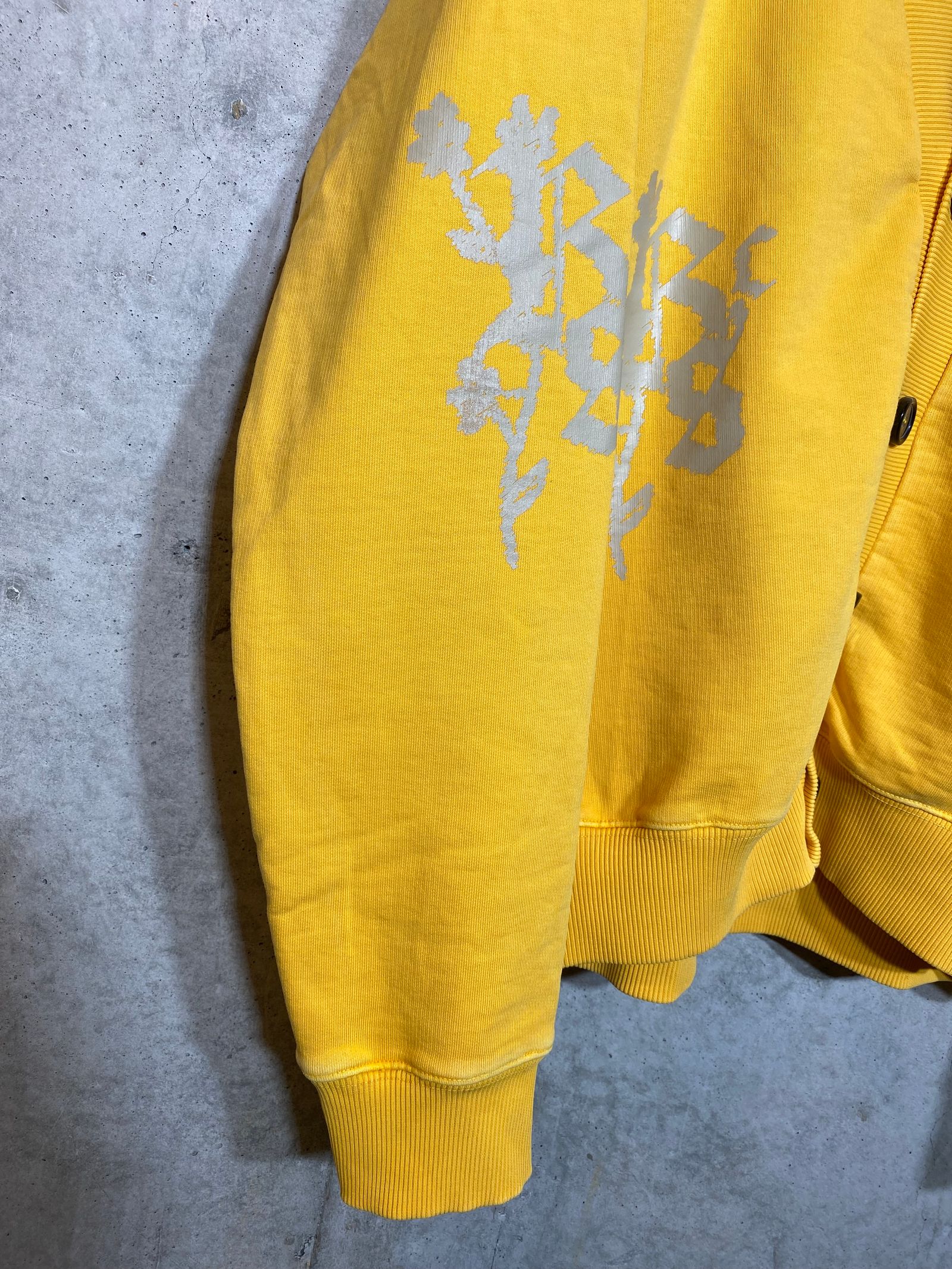FLEECE CARDIGAN/FLOWER YELLOW