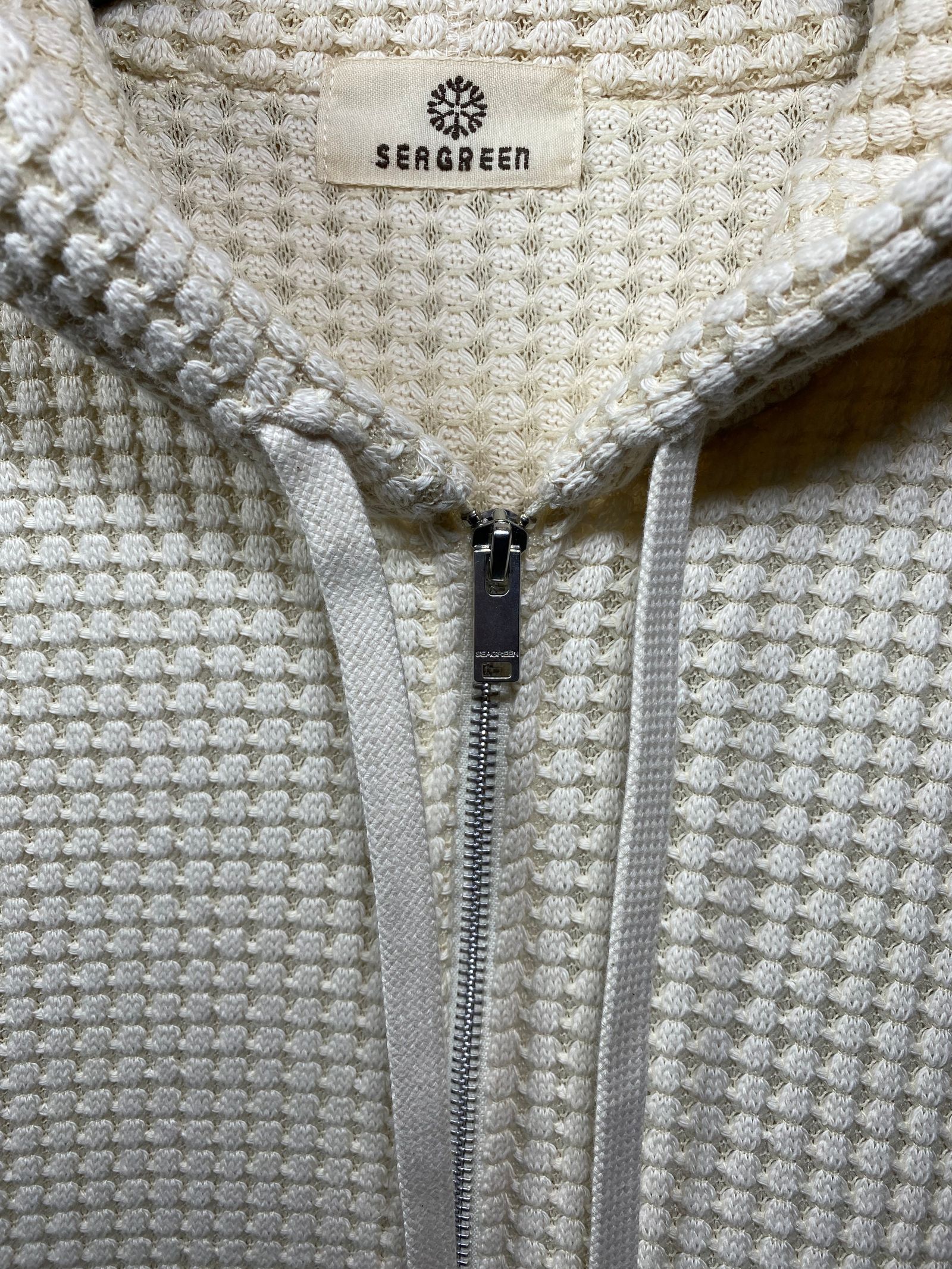ONI WAFFLE HOODIE/CREAM /MSEA24S5043