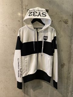 SY32 Border hoodie/WHITE