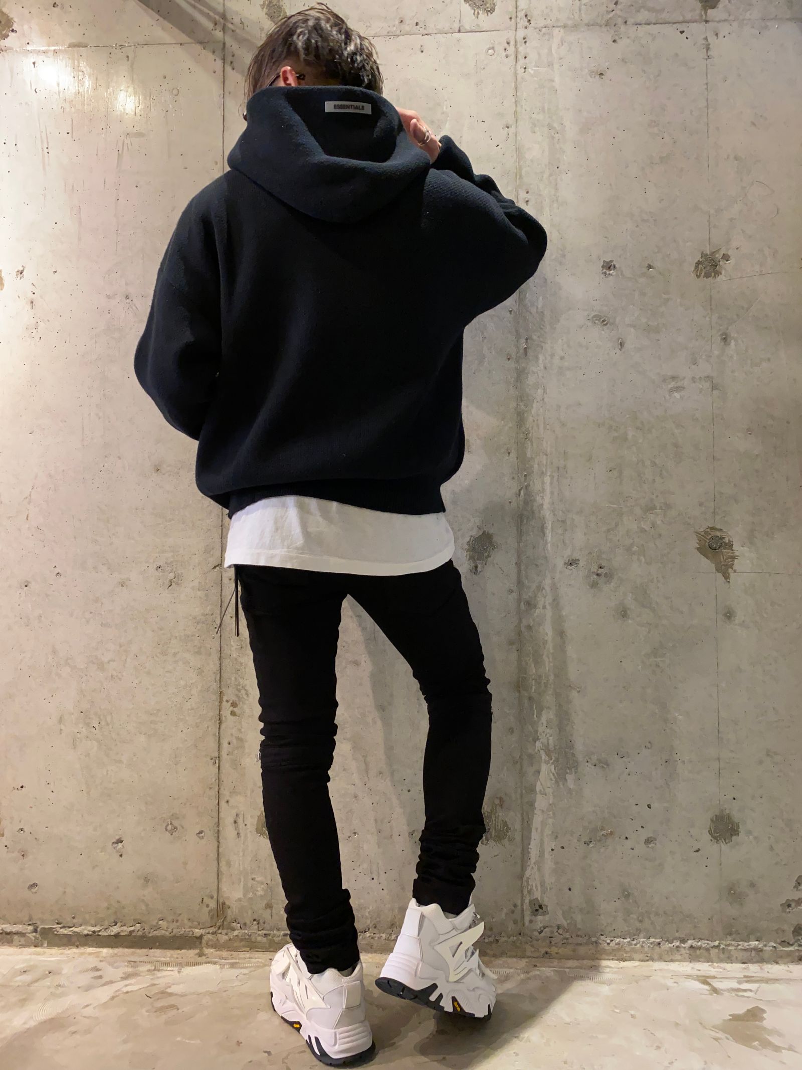 FOG ESSENTIALS KNIT HOODIE/Black