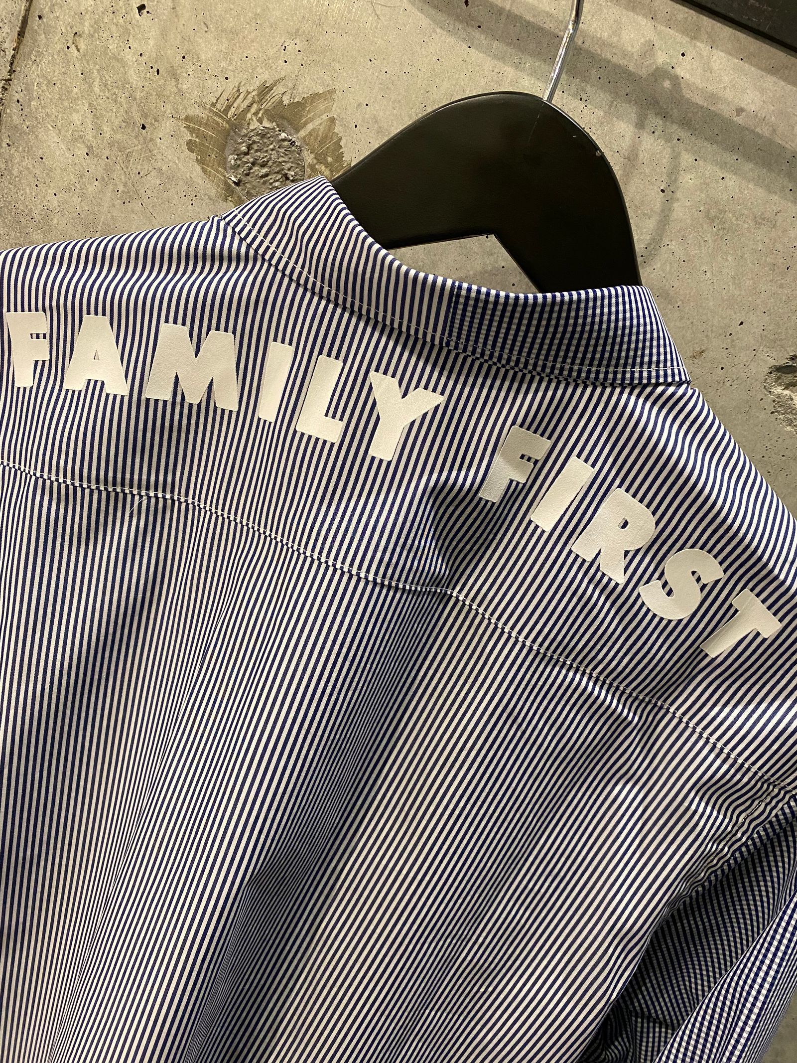 long length shirt / dark blue
