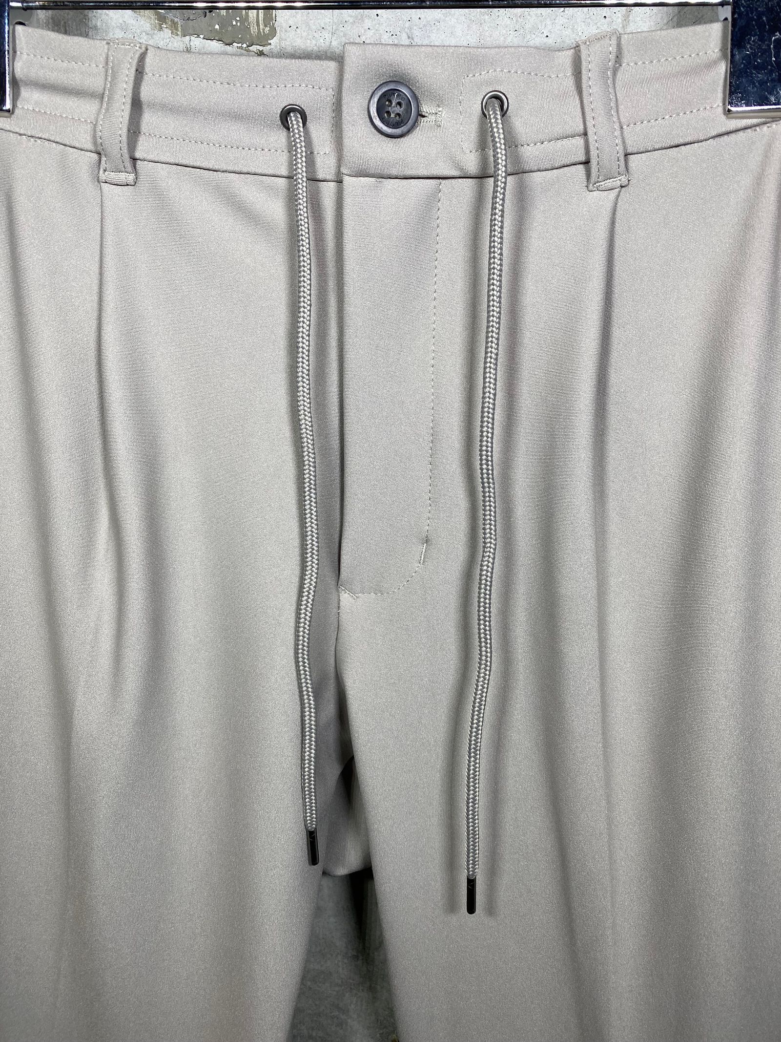 JERSEY ONE TUCK PANTS/GRAY
