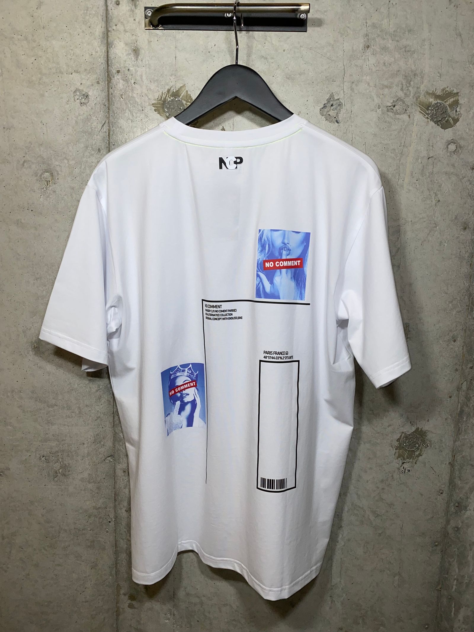 NCP - TM0026 スクエアプリント半袖クルーネックT/WHITE