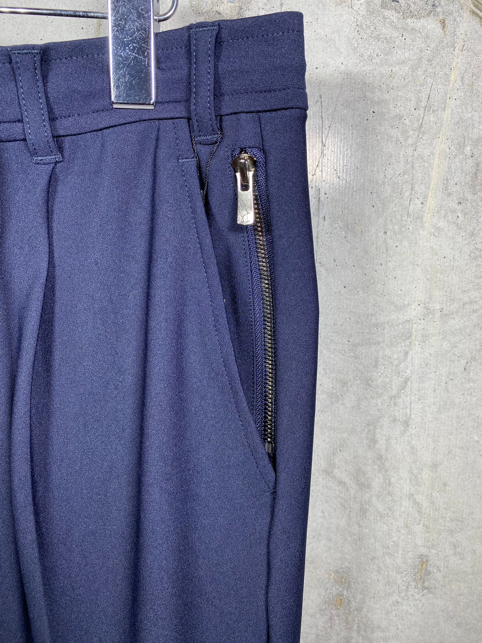 JERSEY ONE TUCK PANTS/NAVY