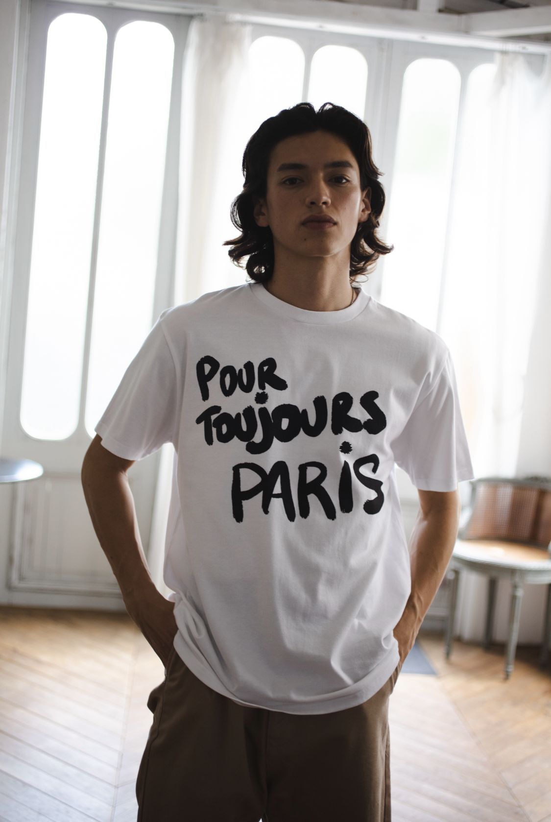 Gabriel T-Shirt / White x Black