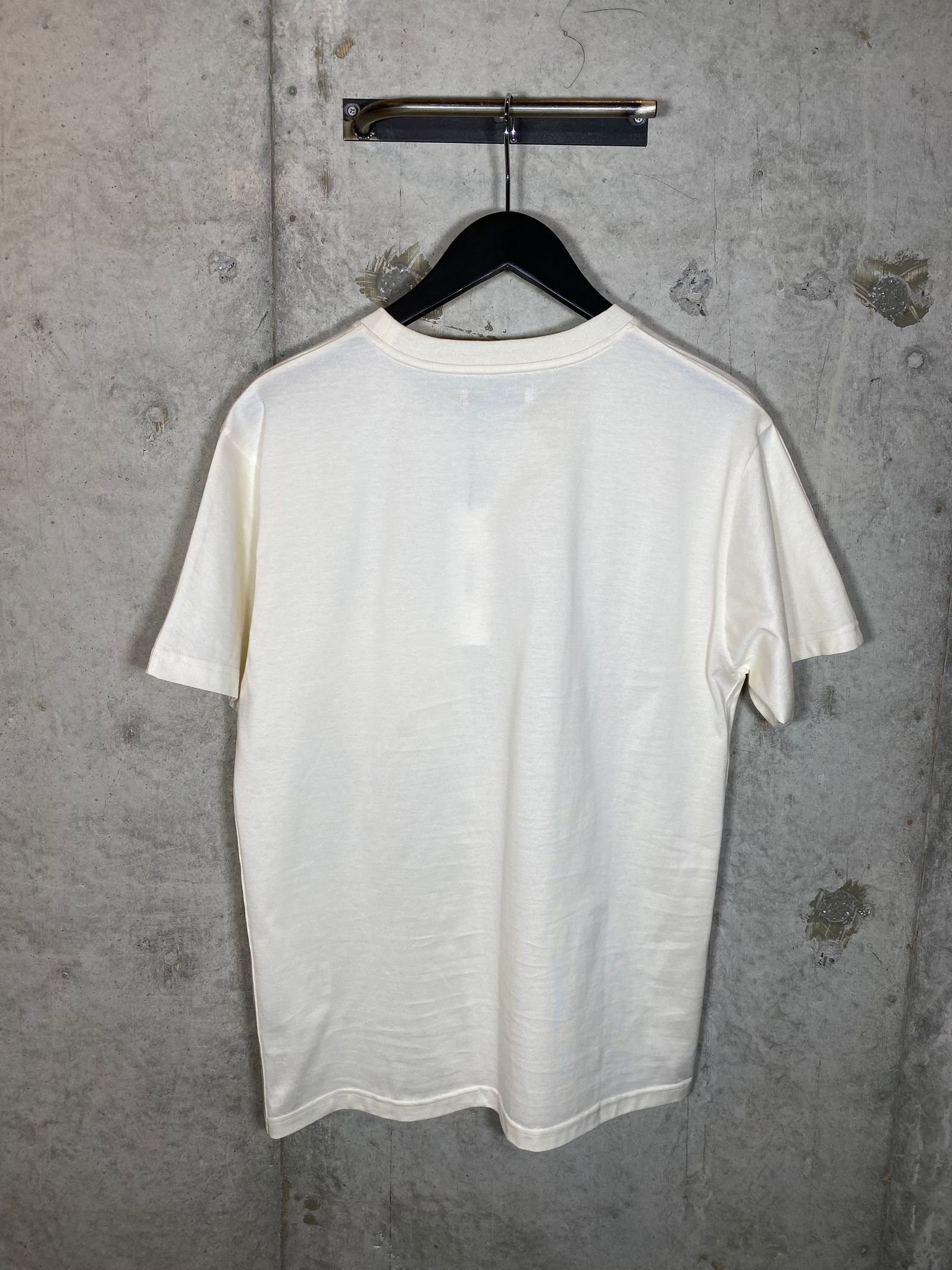 VEGAN LEATHER POCKET TEE/WHITE