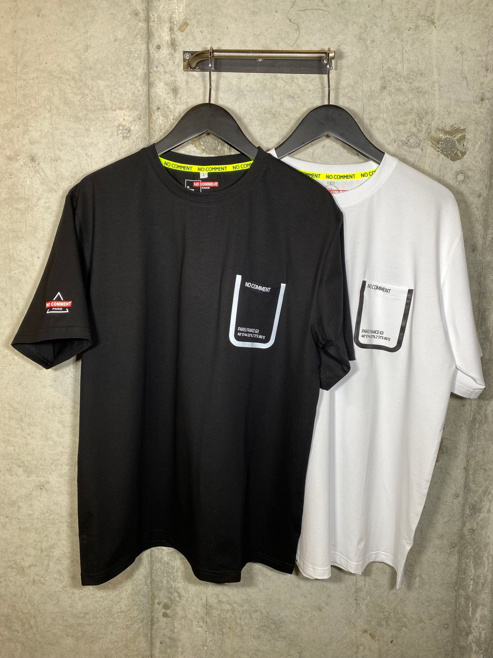 NCP - TM0026 スクエアプリント半袖クルーネックT/BLACK