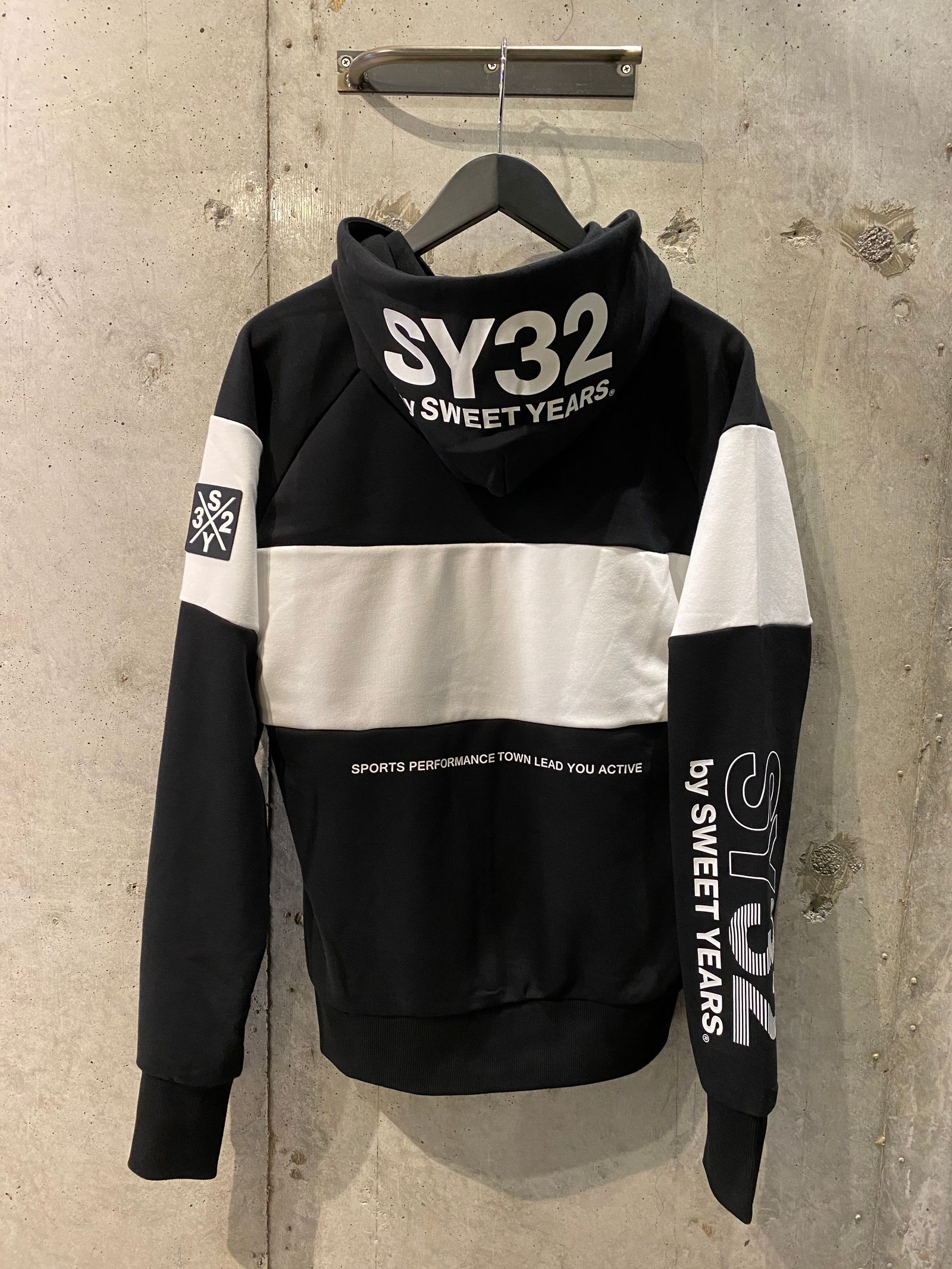 SY32 Border hoodie/BLACK - S